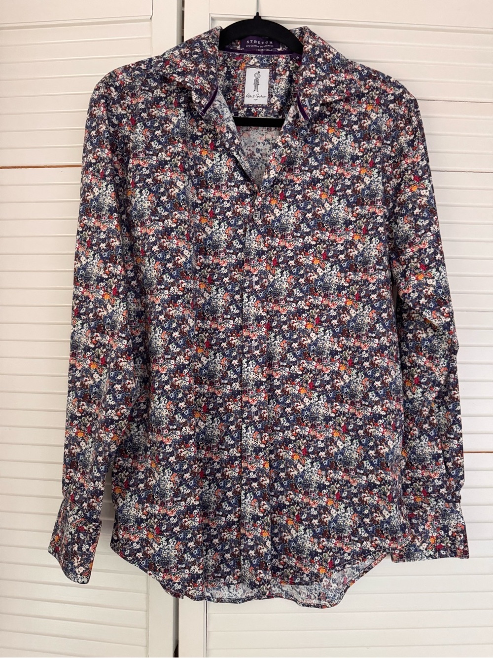 Robert Graham Floral Button-Up Men Shirt - Navy Multi